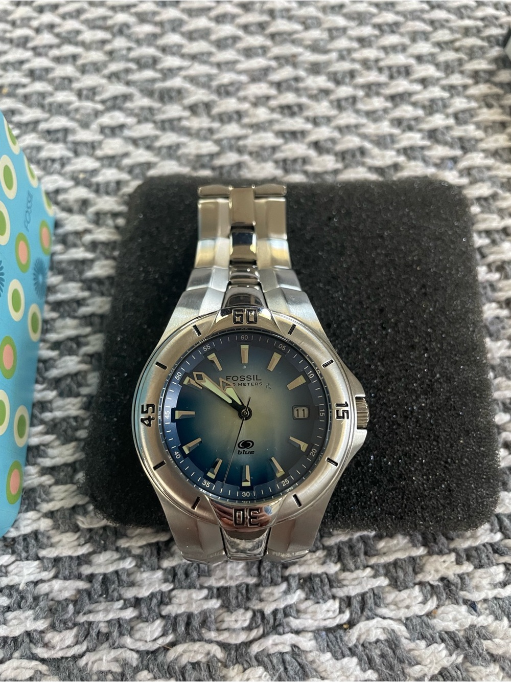 Men's Stainless Steel Fossil Watch Blue